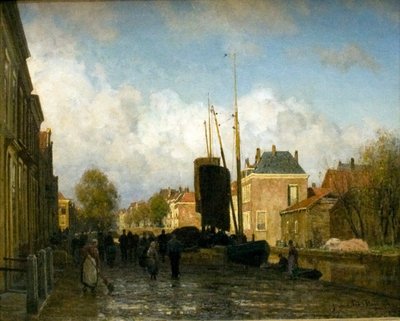The Zieken Canal in The Hague by Julius Sande de van Bakhuyzen
